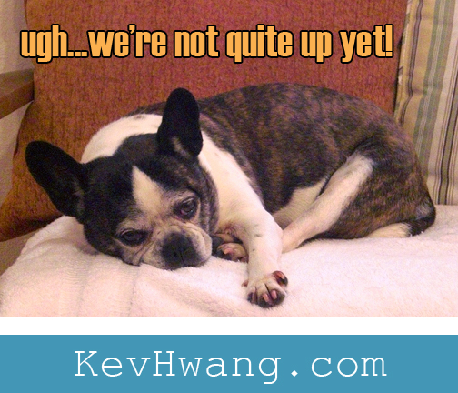 ugh...we're not quite up yet!